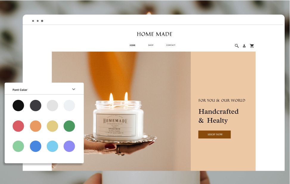 Color palette for E-commerce platforms when building an online brand identity