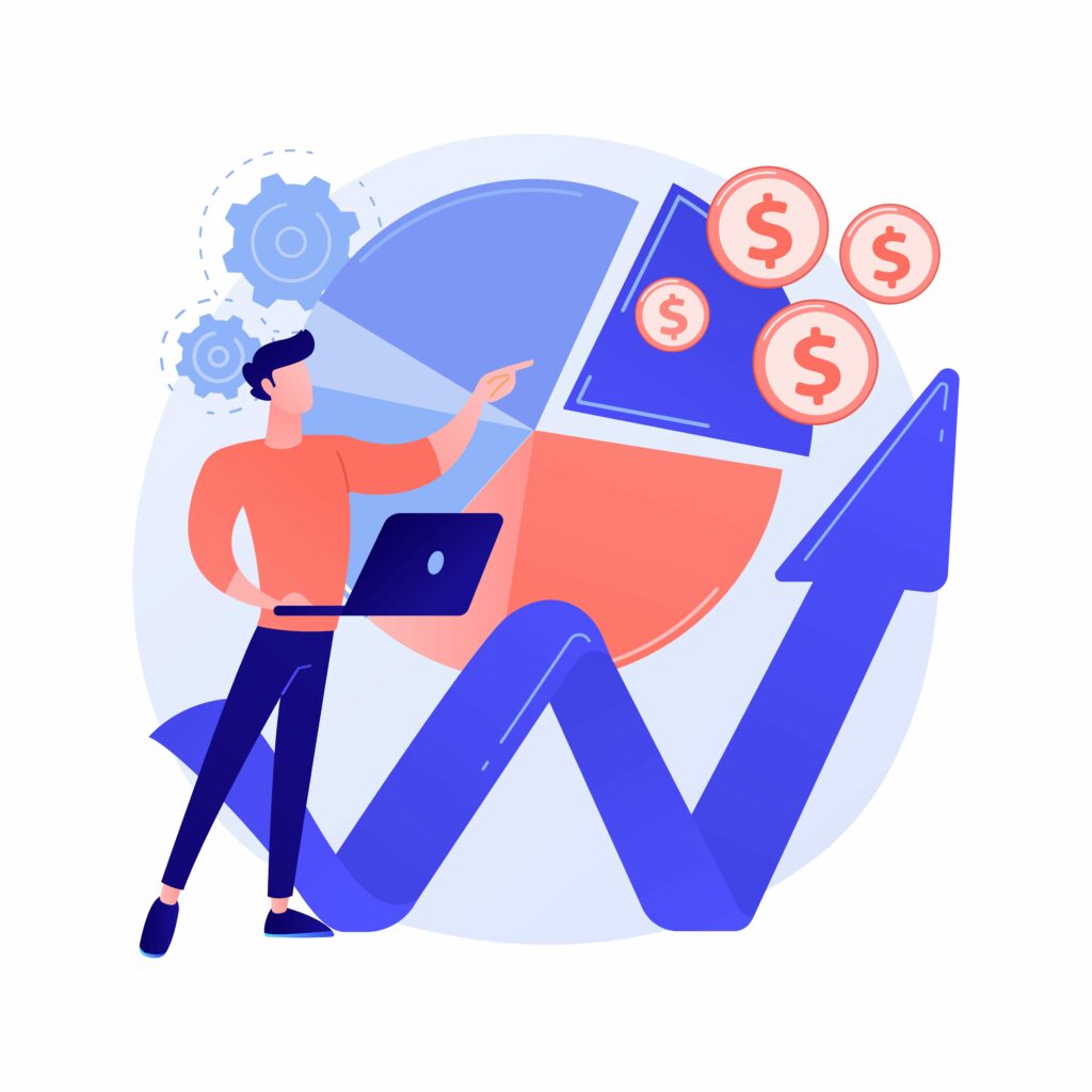 strategies to boost sales: Business enterprise strategy. Market analysis, niche selection, conquering marketplace. Studying market segmentation, planning company development. Vector isolated concept metaphor illustration