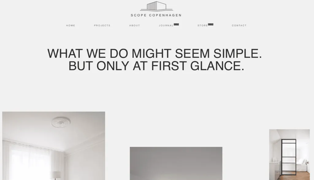minimalist web design 